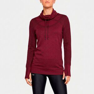 UNDER ARMOUR Threadborne Seamless Funnel Neck Pullover Shirt Top
